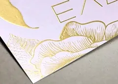 Hot foil stamping on a carton