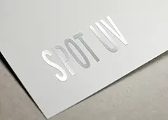 Spot UV gloss over a matt finish